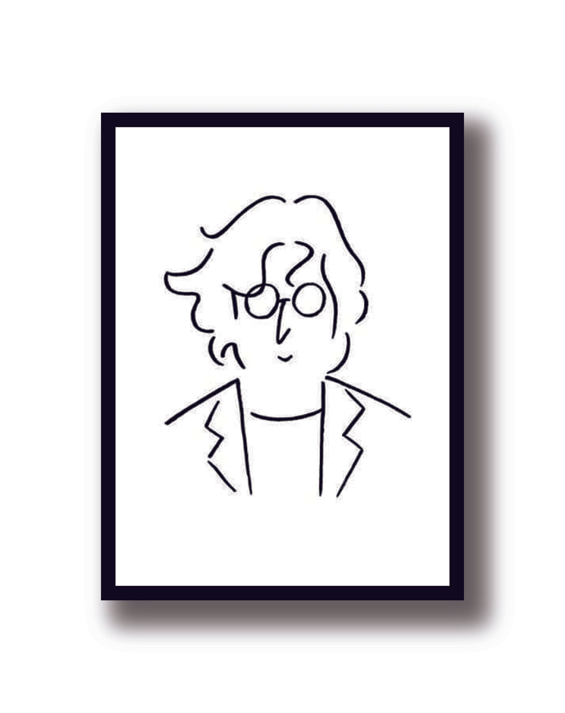 Cuadro Decorativo John Lennon, Line - Tree House Deco