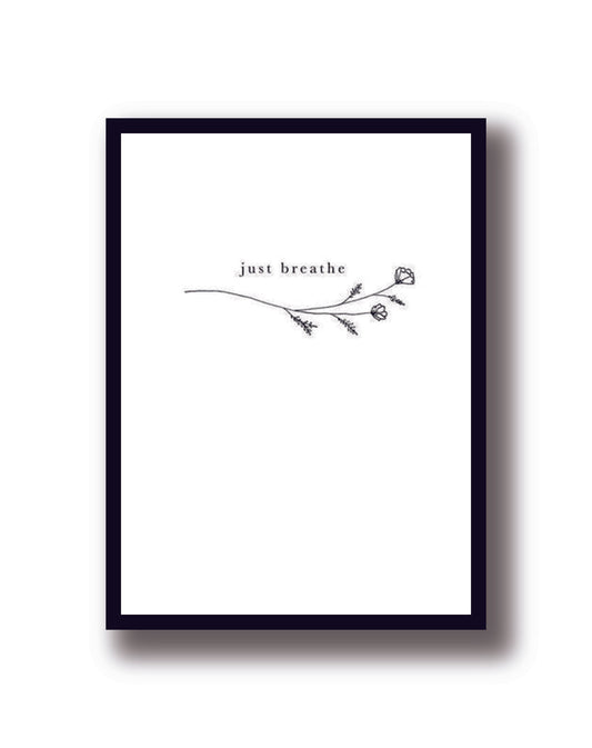 Cuadro Decorativo Frases, Just Breathe - Tree House Deco