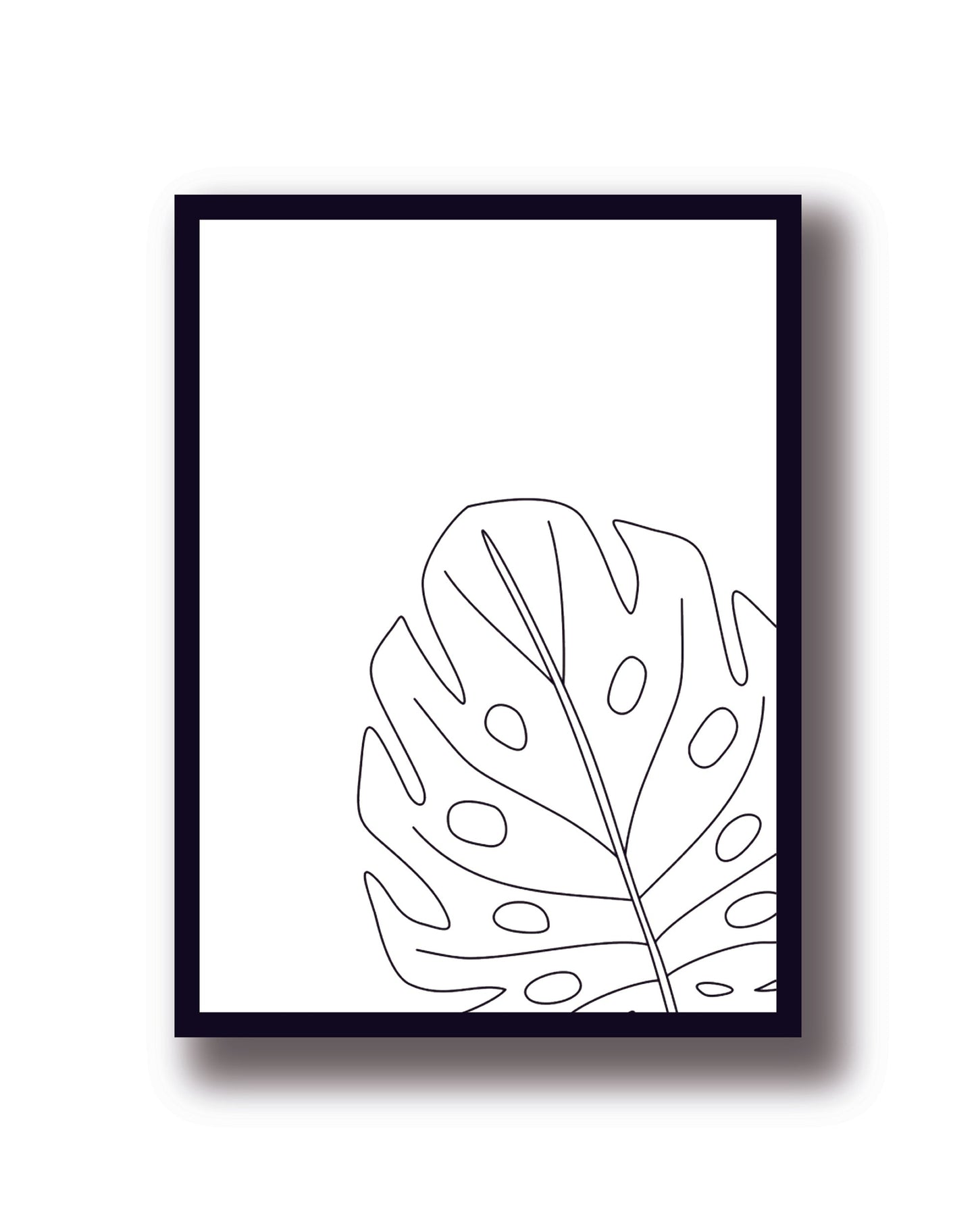 Cuadro Decorativo monstera, Hojas, Line - Tree House Deco