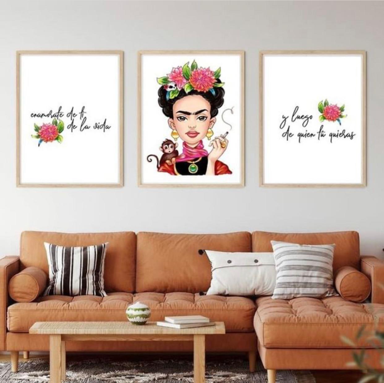 Set x3 Cuadros Decorativos, Frida - Tree House Deco