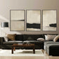 Set x3 Cuadros Abstractos, pintura, negro, beige - Tree House Deco