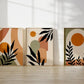 Set x3 Cuadros Abstractos, Boho Plantas - Tree House Deco