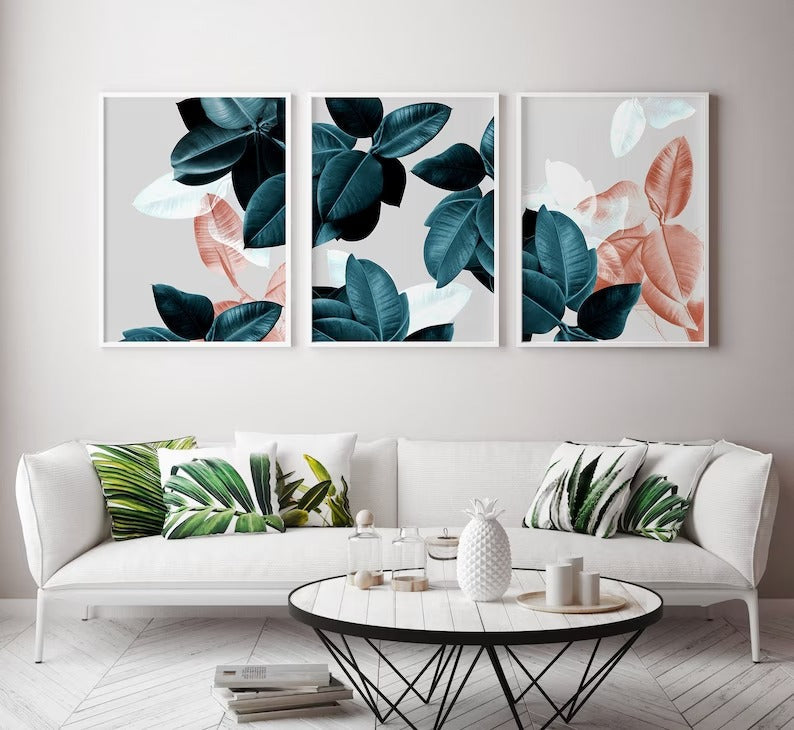 Set x3 Cuadros Abstractos, Plantas - Tree House Deco