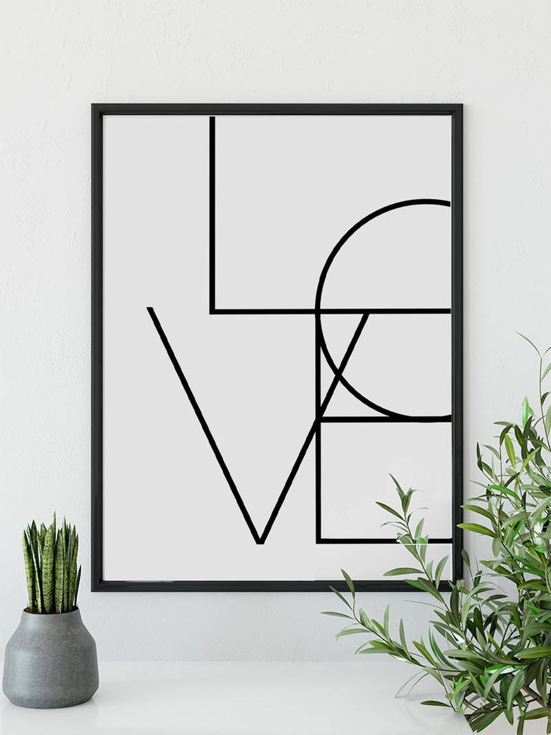 Cuadro Decorativo Frase , "LOVE" - Tree House Deco