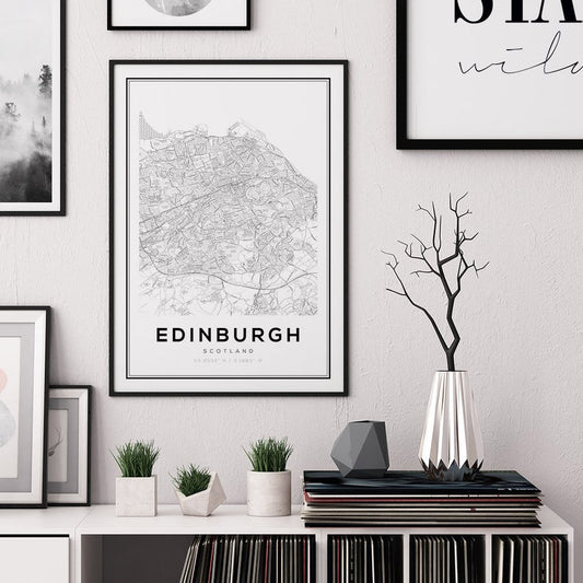 Cuadro Decorativo Maps , Edinburgh - Tree House Deco