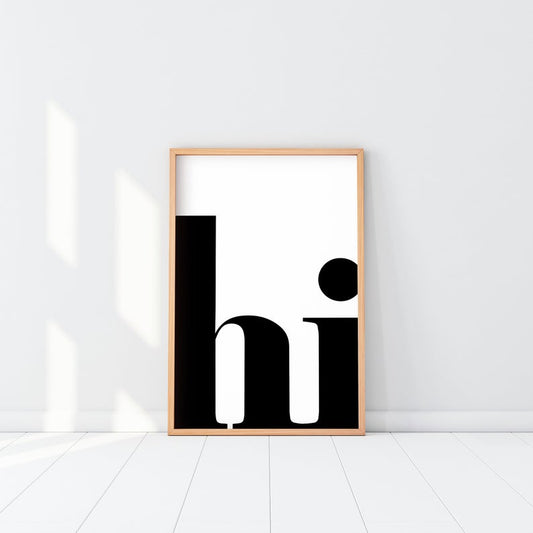 Cuadro Decorativo Frase , "hi" - Tree House Deco