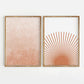 Set x2 Cuadros Decorativos Abstracto, Rayas Naranja - Tree House Deco