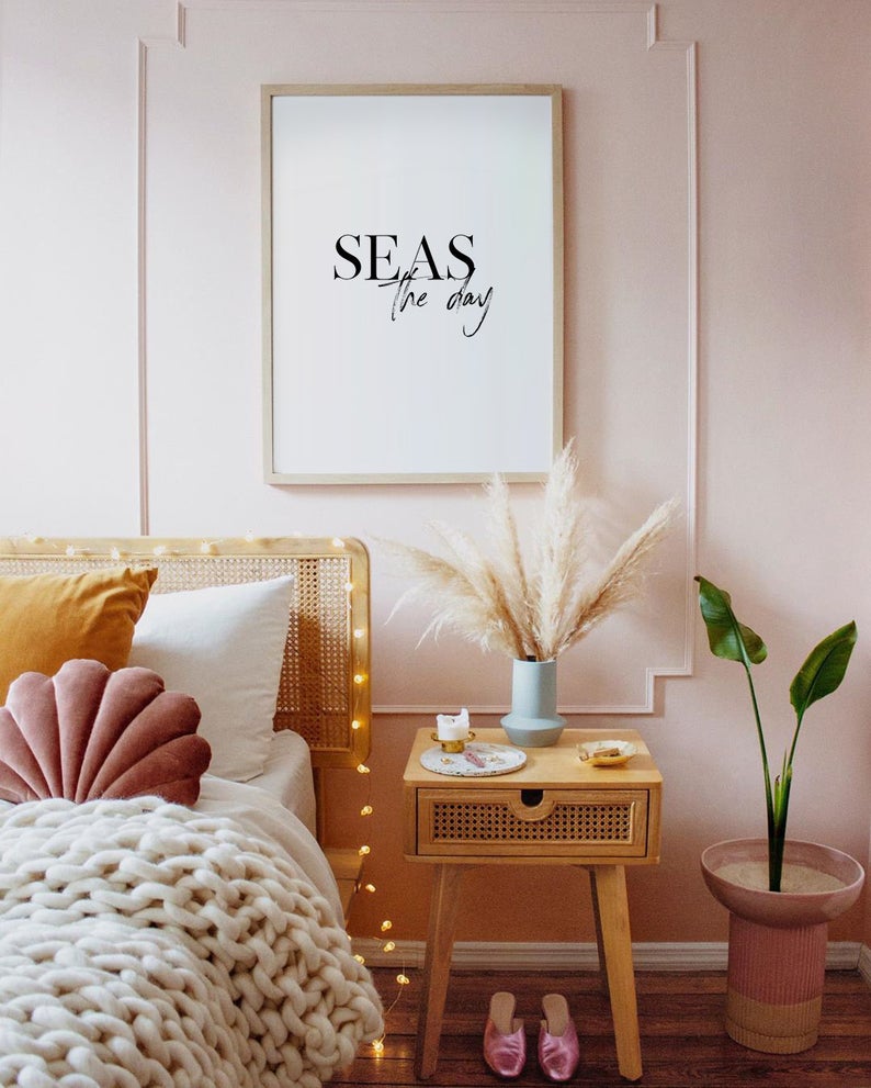 Cuadro Decorativo Frase , "SEAS the day" - Tree House Deco