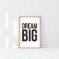 Cuadro Decorativo Frase , "DREAM BIG" - Tree House Deco