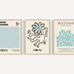 Set x3 Cuadros Abstractos, Matisse, Yayoi Kusama, Celeste, Azul - Tree House Deco