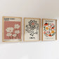 Set x3 Cuadros Abstractos, Matisse, Flower Market, Colores - Tree House Deco