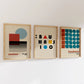 Set x3 Cuadros Abstractos, Bauhaus, Colores - Tree House Deco