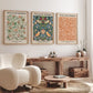 Set x3 Cuadros Abstractos, William Morris, Colores - Tree House Deco