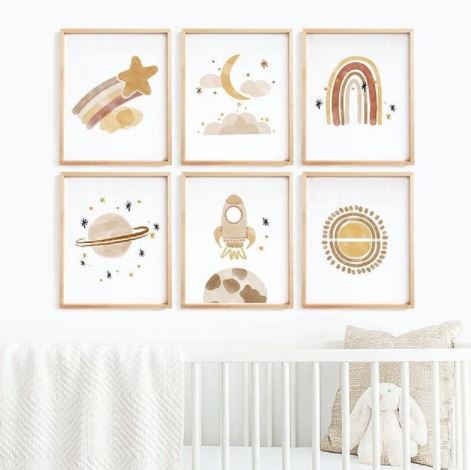 Set x6 Cuadros decorativos infantiles - Tree House Deco